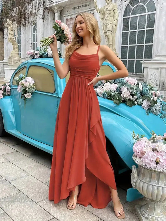 Heidi-Mode | Elegante Chiffon Brautjungfer Kleid