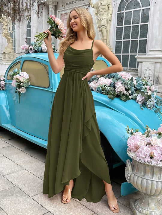 Heidi-Mode | Elegante Chiffon Brautjungfer Kleid