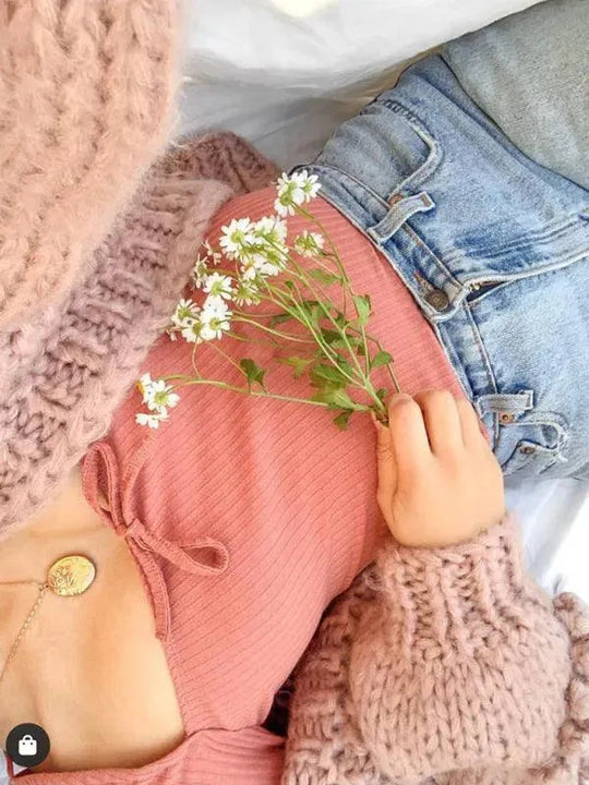 Heidi-Mode | Gestrickter Twist Lockerer Strickjacke