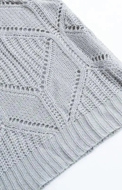 Heidi-Mode | Twist Damen Strickjacke Pullover im Strickmuster