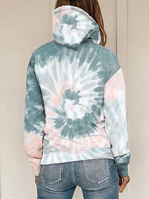 Heidi-Mode | Batikdruck Kapuzenpullover mit Tasche