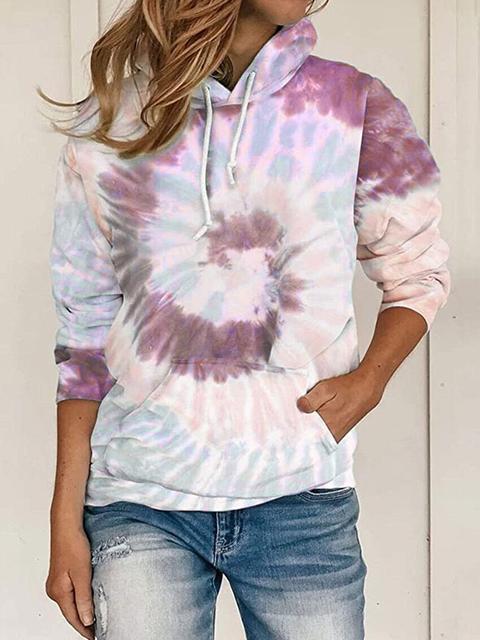 Heidi-Mode | Batikdruck Kapuzenpullover mit Tasche
