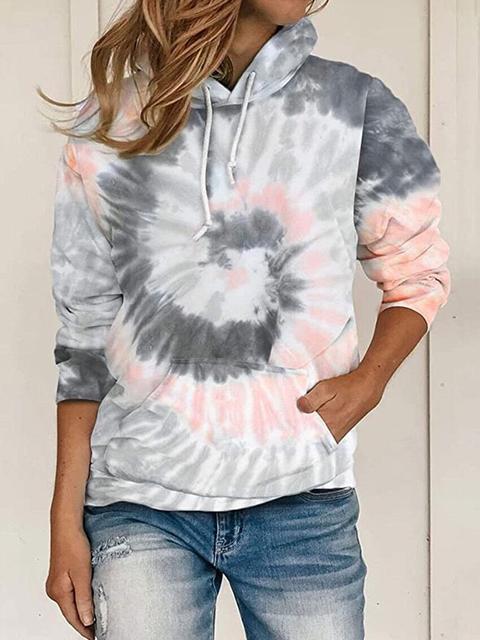Heidi-Mode | Batikdruck Kapuzenpullover mit Tasche