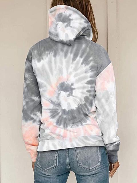 Heidi-Mode | Batikdruck Kapuzenpullover mit Tasche
