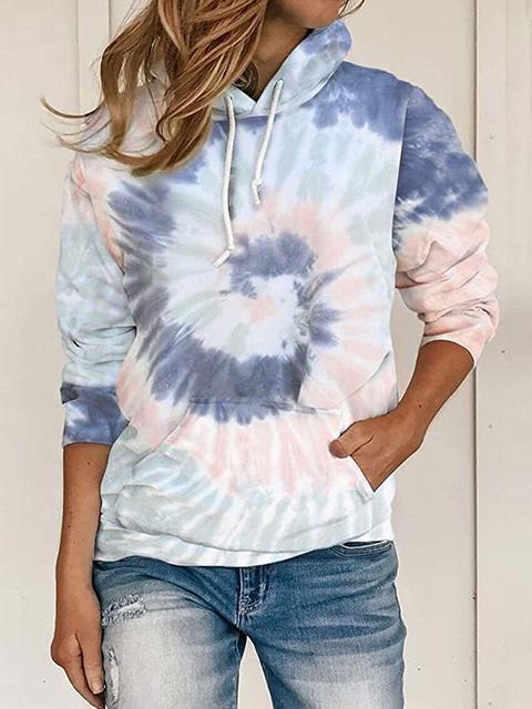 Heidi-Mode | Batikdruck Kapuzenpullover mit Tasche