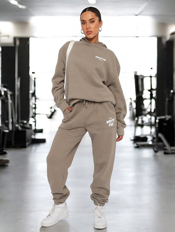 Damen Trainingsanzug Jogging Hoodie Set