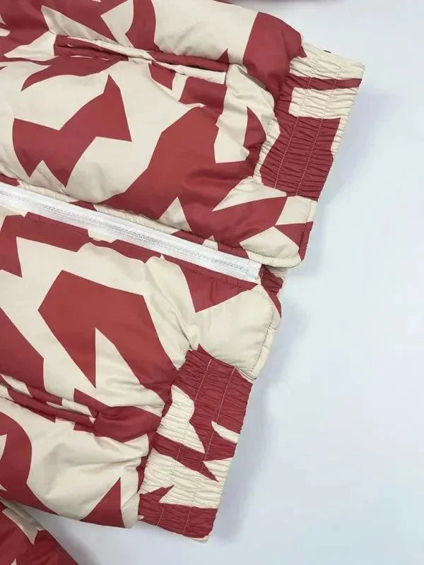 Heidi-Mode | Trendy Lockere Winter Druck Steppjacke