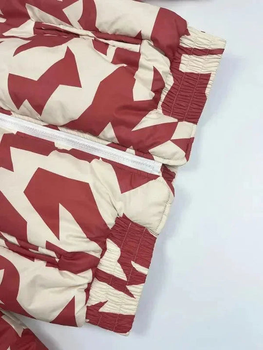 Heidi-Mode | Trendy Lockere Winter Druck Steppjacke