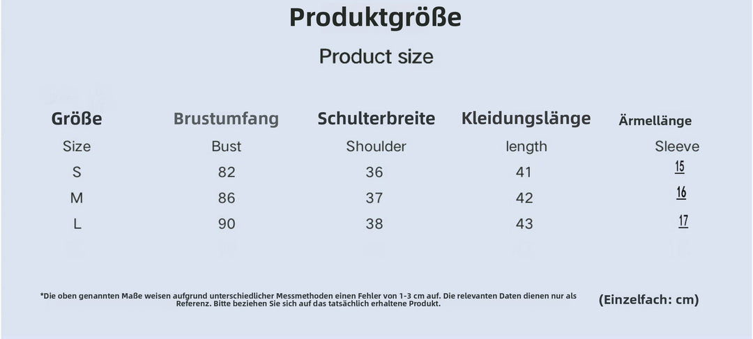 Heidi Mode | Slim Fit farblich passende kurze Ärmel