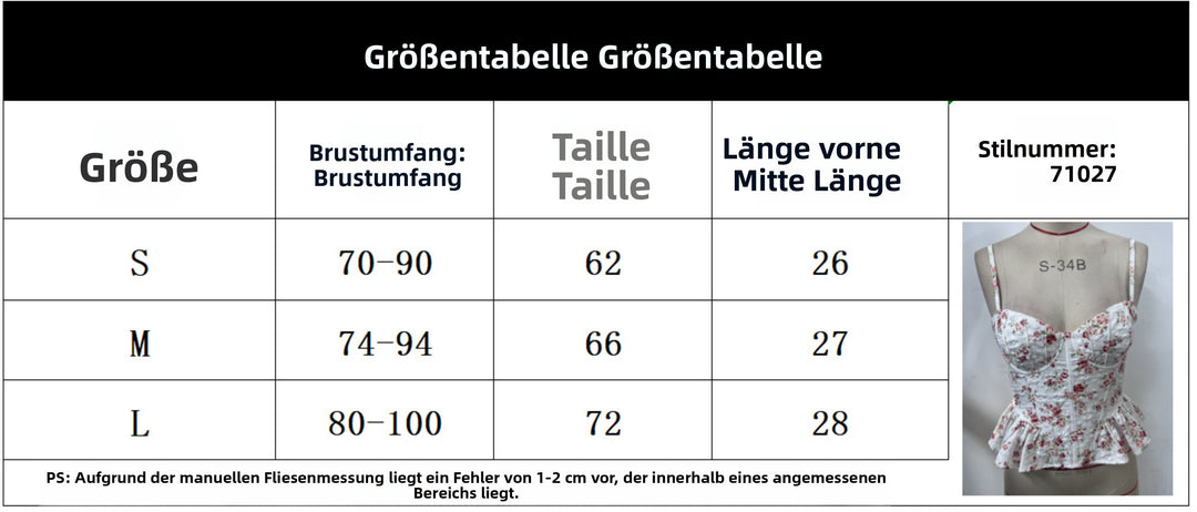 Heidi Mode | Floraler Brustschal mit Schnürsenkeln