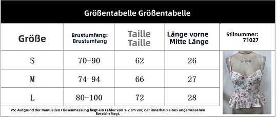 Heidi Mode | Floraler Brustschal mit Schnürsenkeln