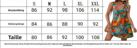 Heidi Mode | V-Ausschnitt ärmelloses Taschenkleid Weste Rock