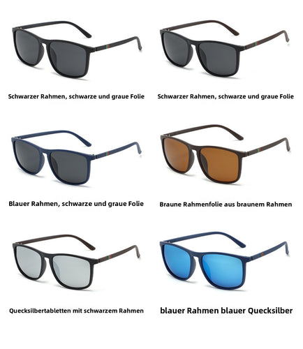Heidi Mode | UV-Schutz quadratische polarisierte Sonnenbrille mit großem Rahmen