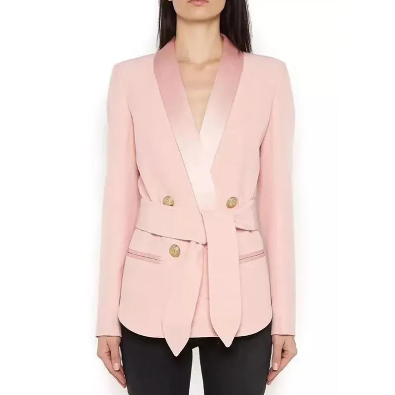 Heidi-Mode | Smoking Blazer Jacke Damen - Lässig - Unifarben