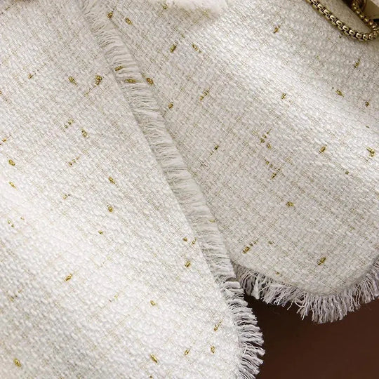 Heidi-Mode | Tweed Blazer Damen - Lässig - Unifarben