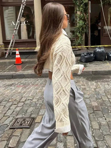 Heidi-Mode | Pullover Cropped Sweatshirt Top