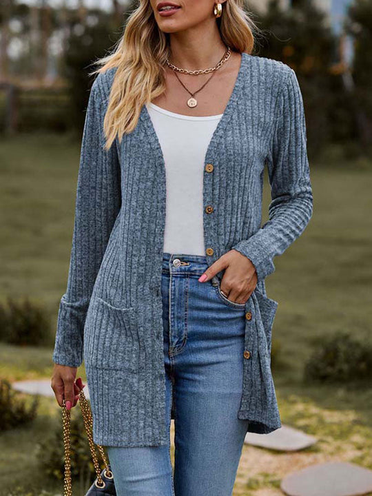 Heidi-Mode | Modische Strickjacke für Frauen mit Taschen