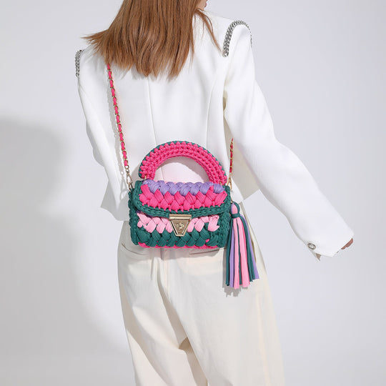 Regenbogen - Gehäkelte Handtasche