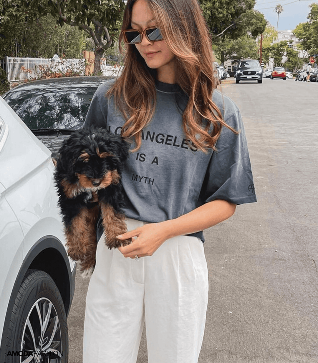 Hemd | Großes, lockeres T-Shirt mit Buchstabendruck