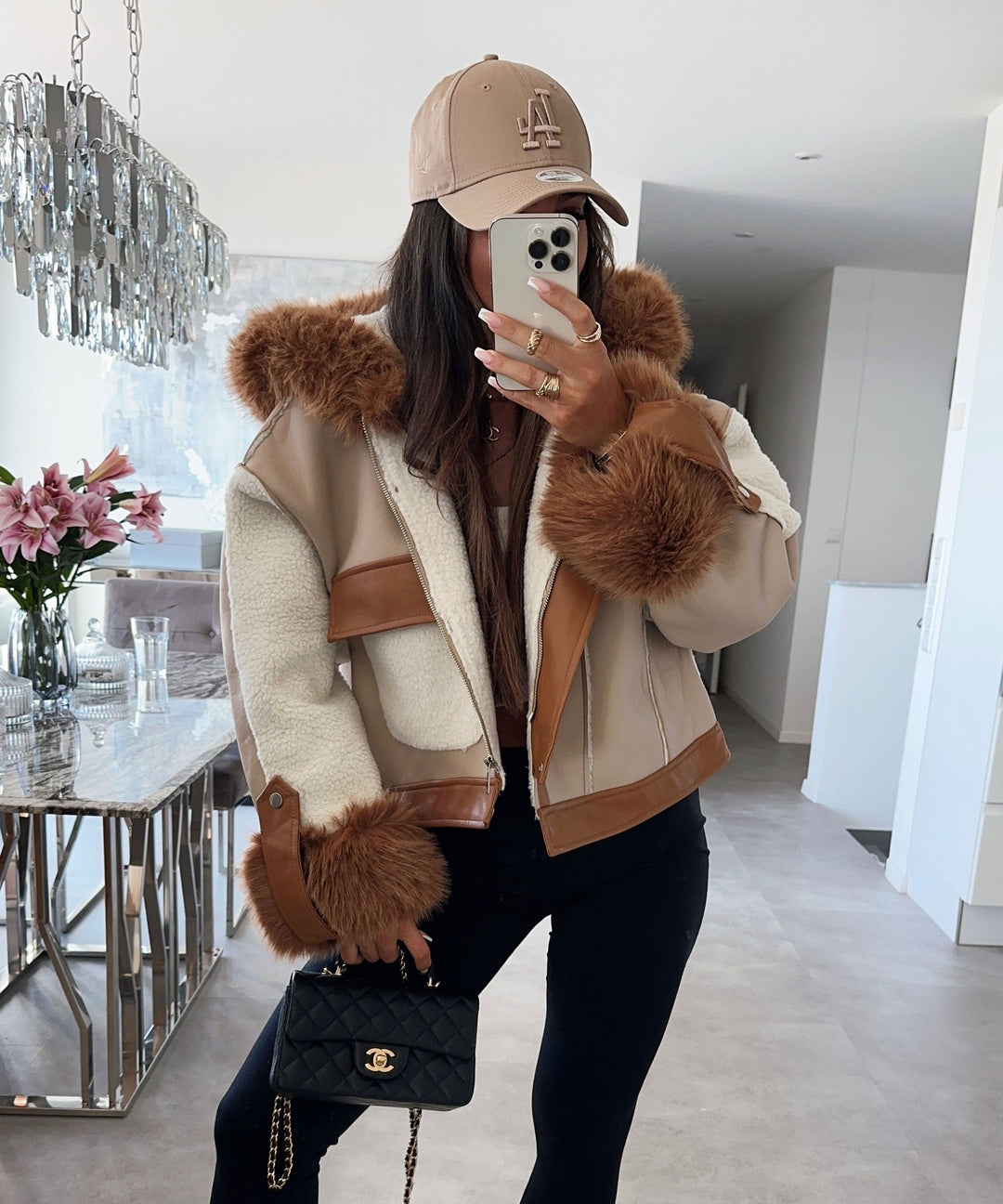 Heidi-Mode | Kunstlederjacke Beige