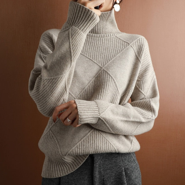 Heidi-Mode - Stilvolle Pullover mit Rollkragen für Frauen