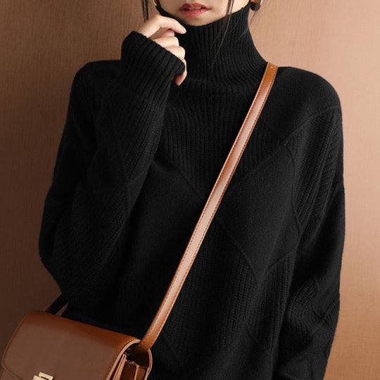 Heidi-Mode - Stilvolle Pullover mit Rollkragen für Frauen