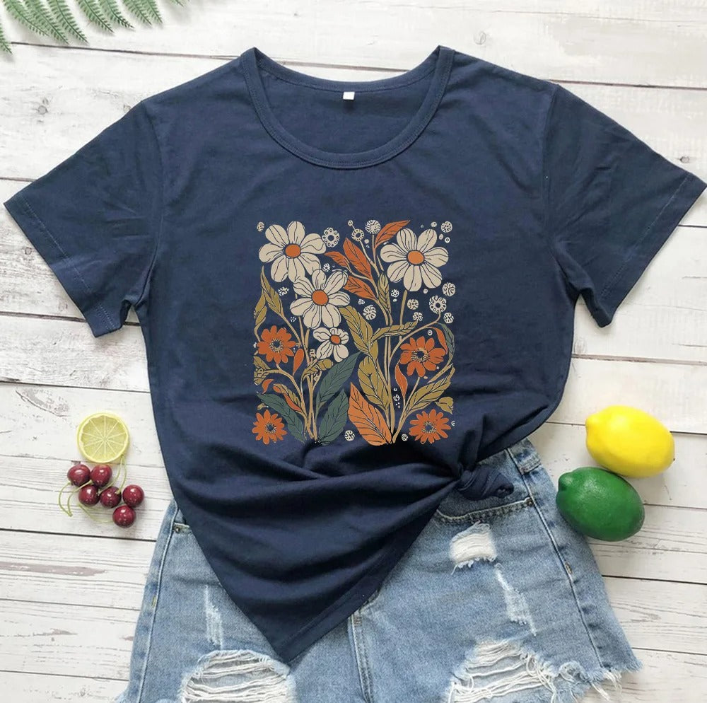 Heidi-Mode | Vintage Wildflower-Bluse für Frauen