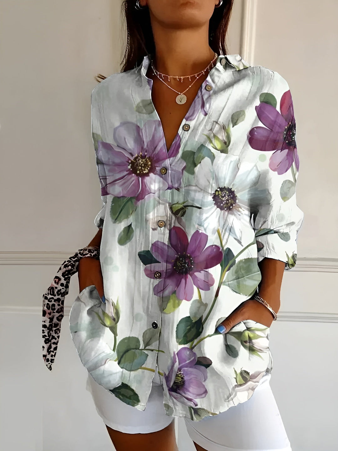 Heidi-Mode | Blumen Breeze Button Up Hemd