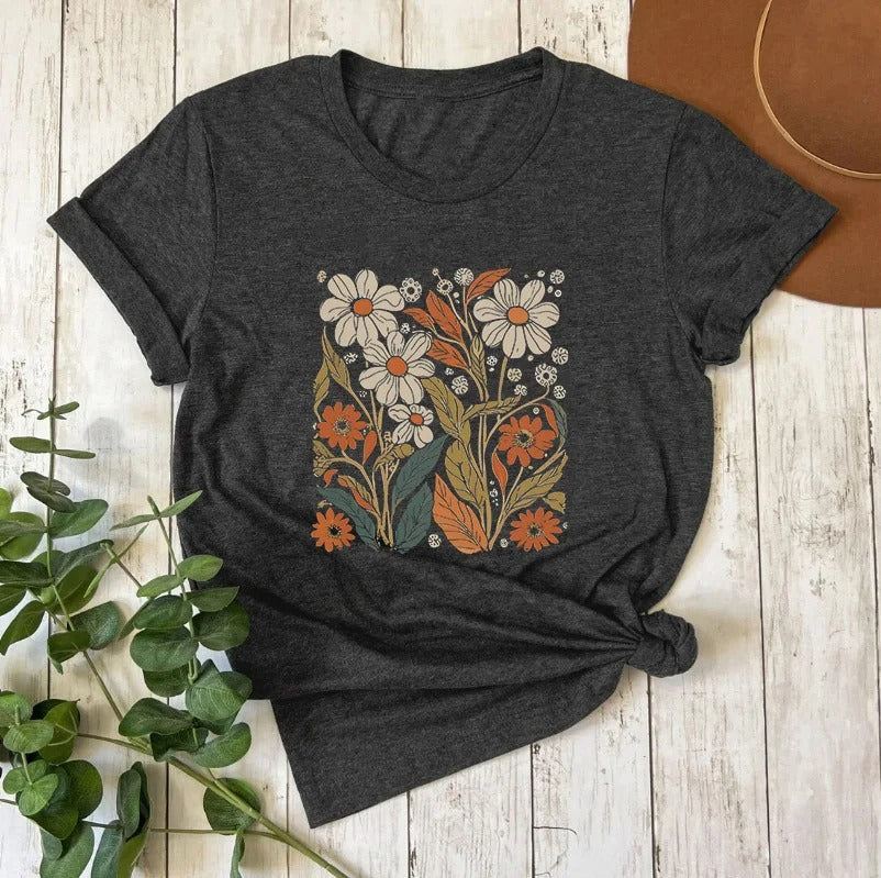 Heidi-Mode | Vintage Wildflower-Bluse für Frauen