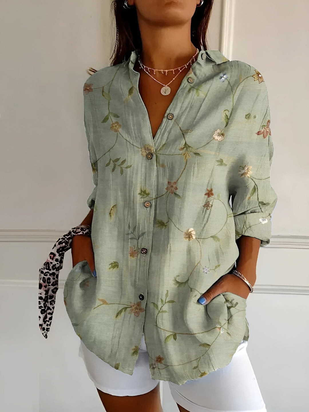 Heidi-Mode | Blumen Breeze Button Up Hemd