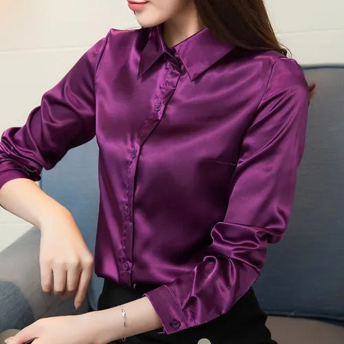 Heidi-Mode | Elegante Bluse aus Seidensatin