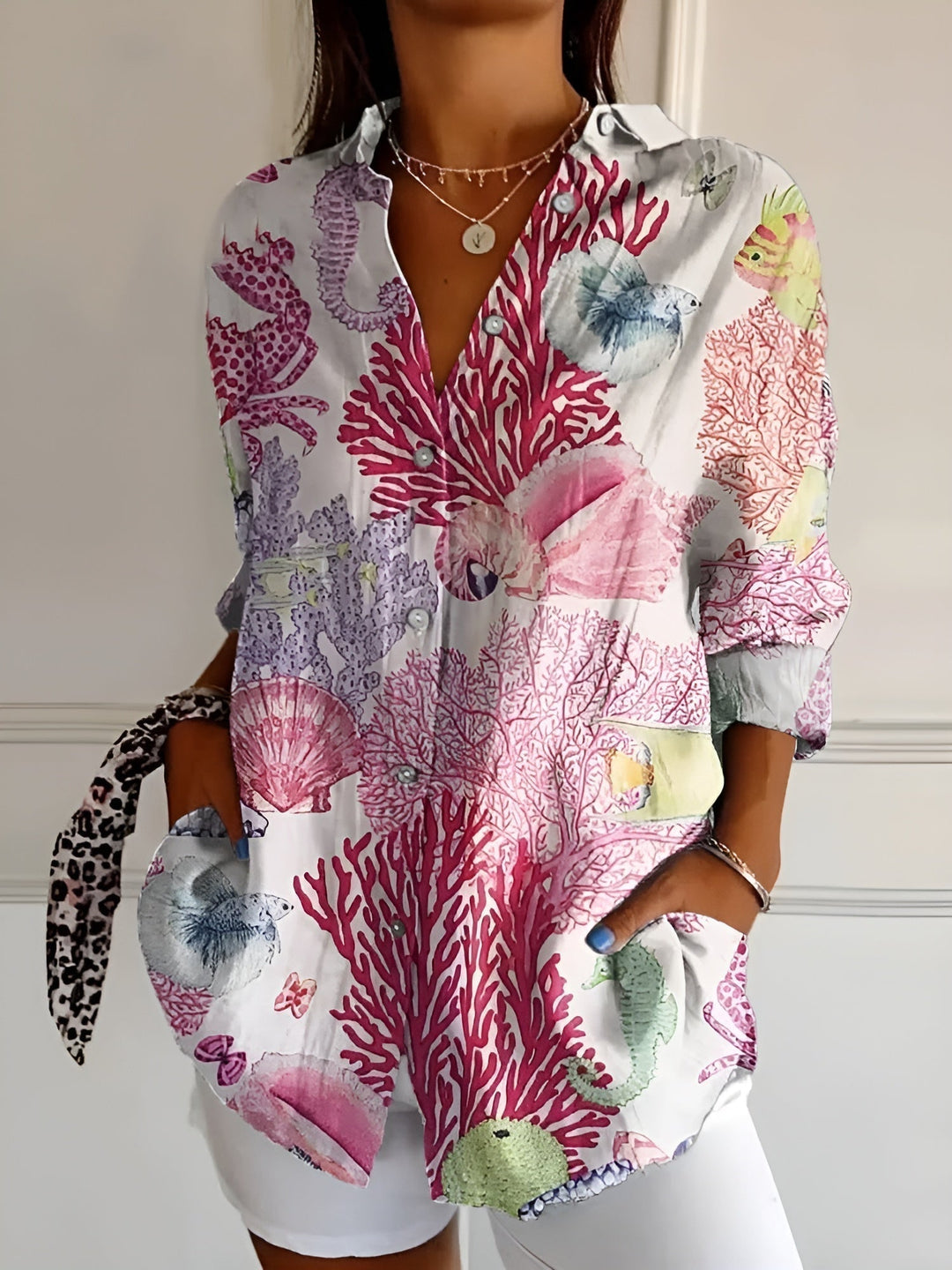Heidi-Mode | Blumen Breeze Button Up Hemd