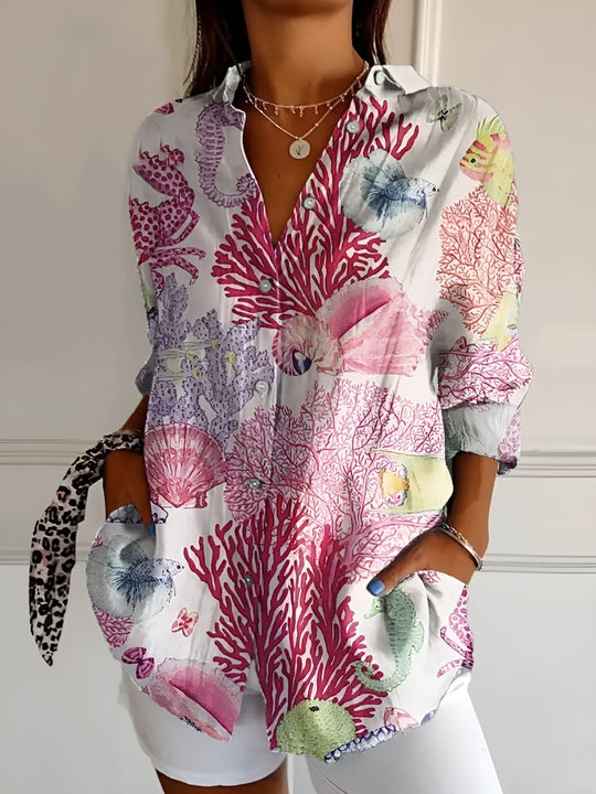 Heidi-Mode | Blumen Breeze Button Up Hemd