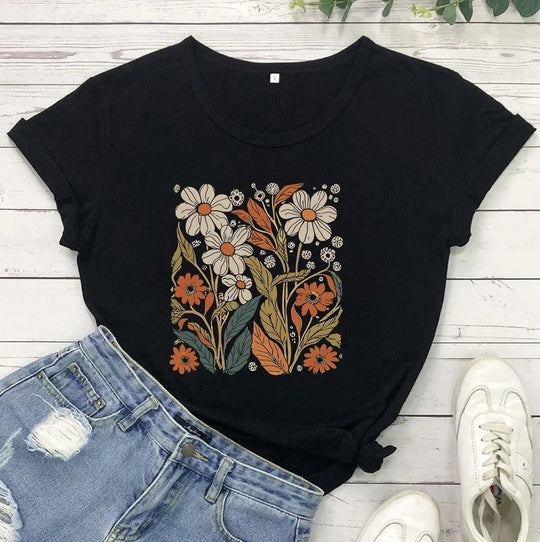 Heidi-Mode | Vintage Wildflower-Bluse für Frauen