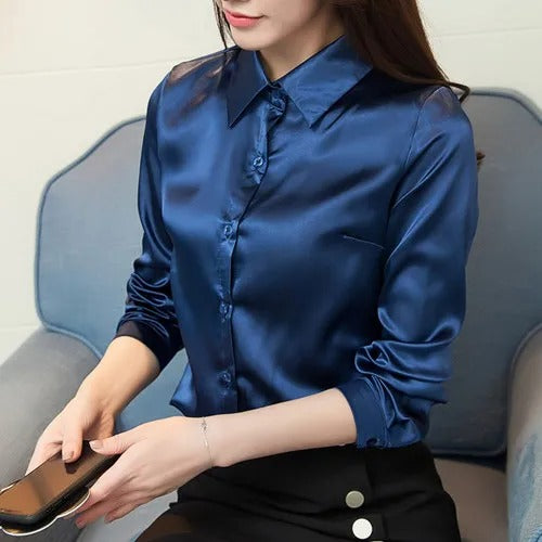 Heidi-Mode | Elegante Bluse aus Seidensatin