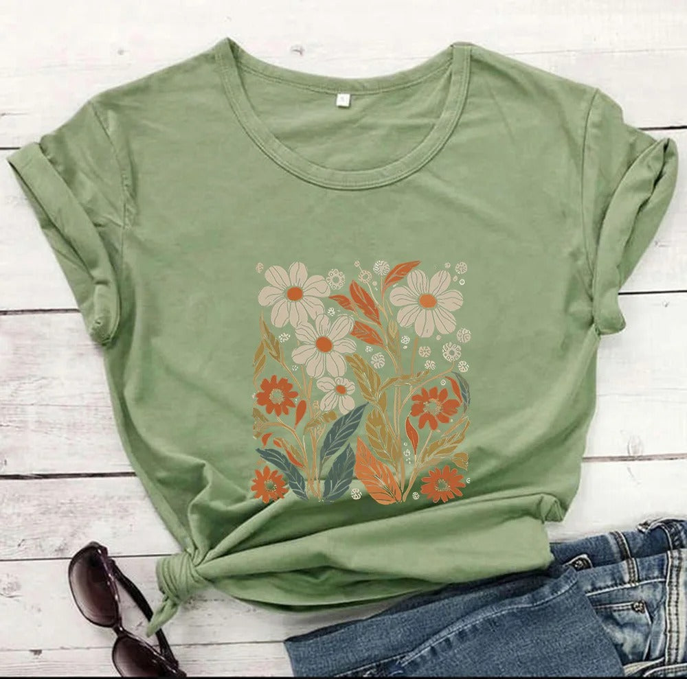 Heidi-Mode | Vintage Wildflower-Bluse für Frauen