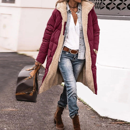 Heidi-Mode | Langer Damenparka Teddyfleece