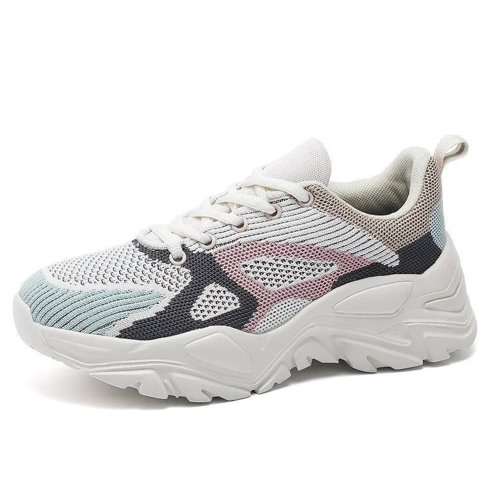 Heidi-Mode | Atmungsaktive Mesh Plateau Sneakers