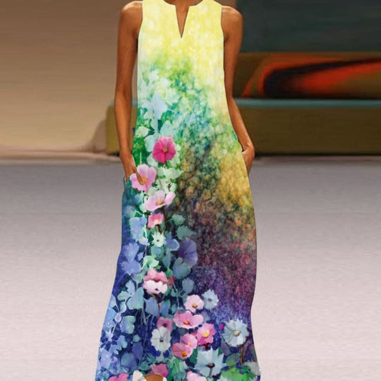 Heidi-Mode | Blumiges Sommer Maxikleid