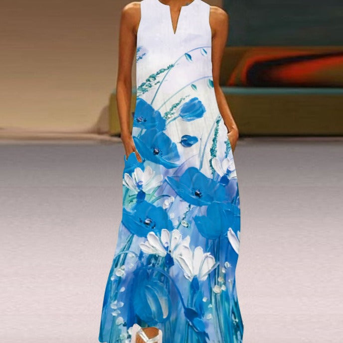Heidi-Mode | Blumiges Sommer Maxikleid