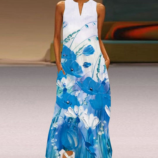 Heidi-Mode | Blumiges Sommer Maxikleid