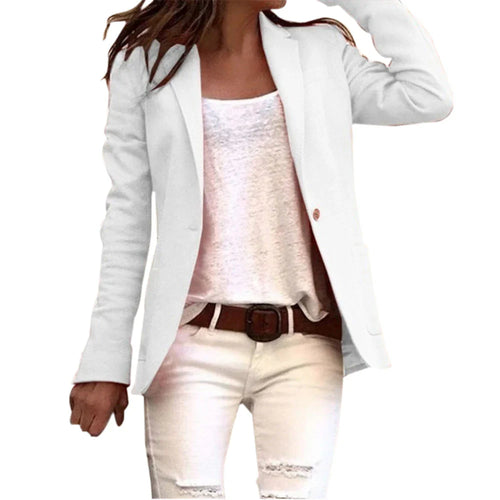 Knopf Slim Langarm Damen Blazer