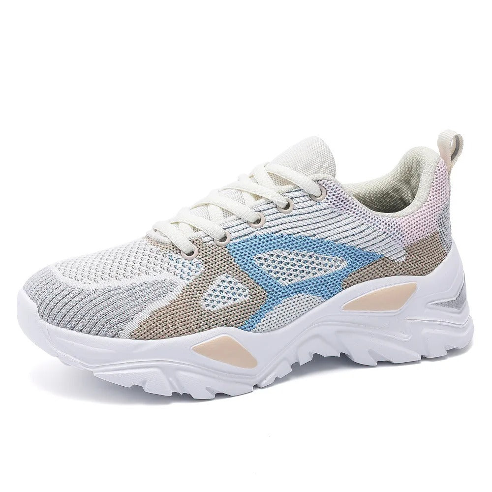 Heidi-Mode | Atmungsaktive Mesh Plateau Sneakers