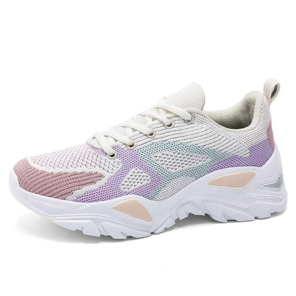 Heidi-Mode | Atmungsaktive Mesh Plateau Sneakers