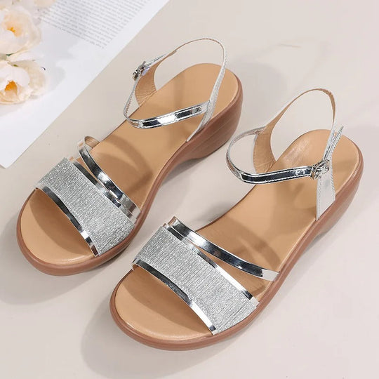 Heidi-Mode | Orthopädische Sandalen mit Keilabsatz