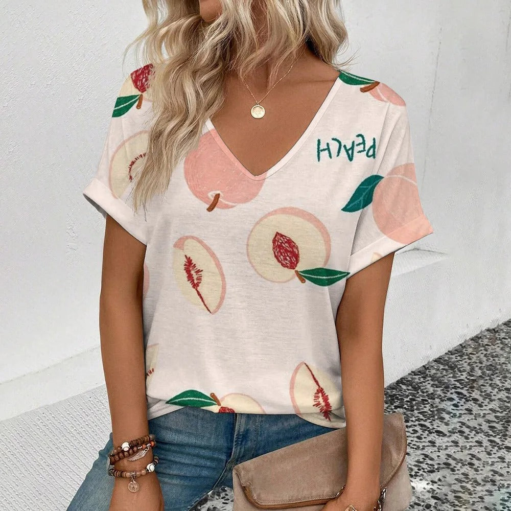 Heidi-Mode | Modernes T-Shirt Mit Obstdruck