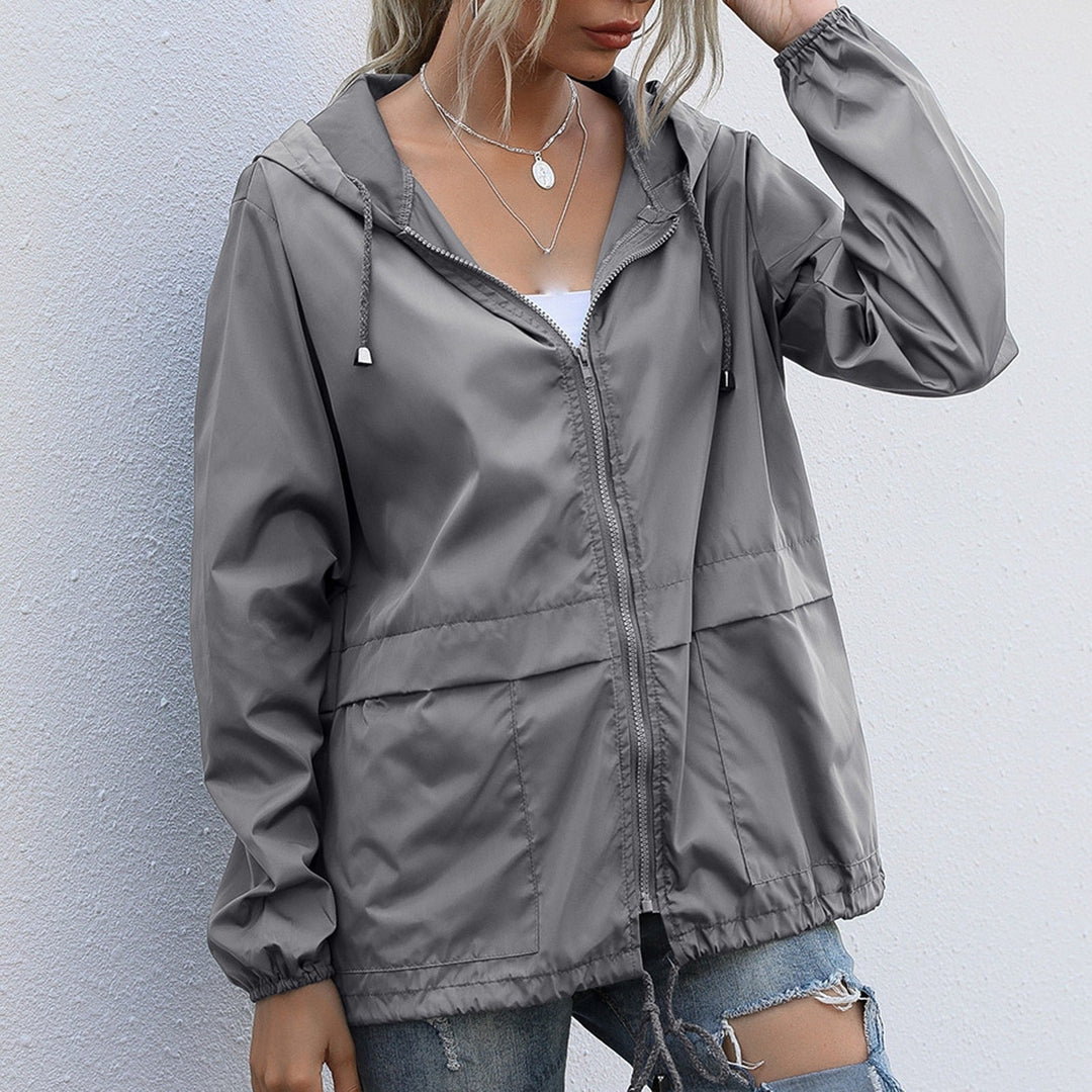Heidi-Mode | Lässige Winddichte Regenjacke mit Kapuze für Damen