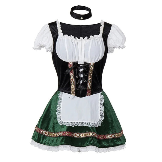 Heidi-Mode - Stilvolle Herbst Traditionelle Dirndl mit Kurzen Ärmeln für Frauen