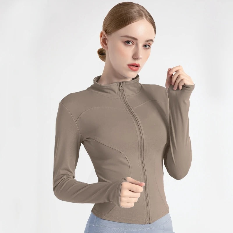Heidi-Mode | Elegante Sportliche Damenstrickjacke mit Reißverschluss