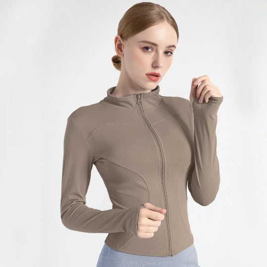 Heidi-Mode | Elegante Sportliche Damenstrickjacke mit Reißverschluss